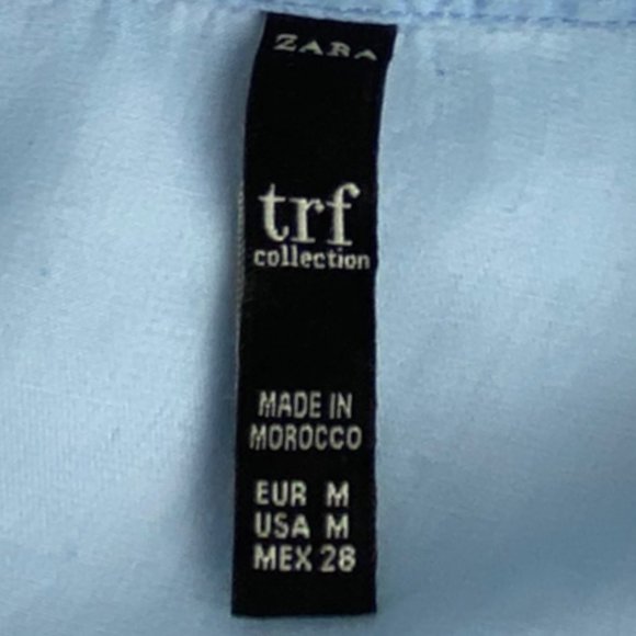 Zara Light Blue Longline Long Sleeve Lyocell Doleman Sleeve Top size Medium - Picture 6 of 8